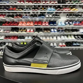 Puma El Rey Cross Perforated Casual Slip On Loafer Black Leather Men's Size US 12
