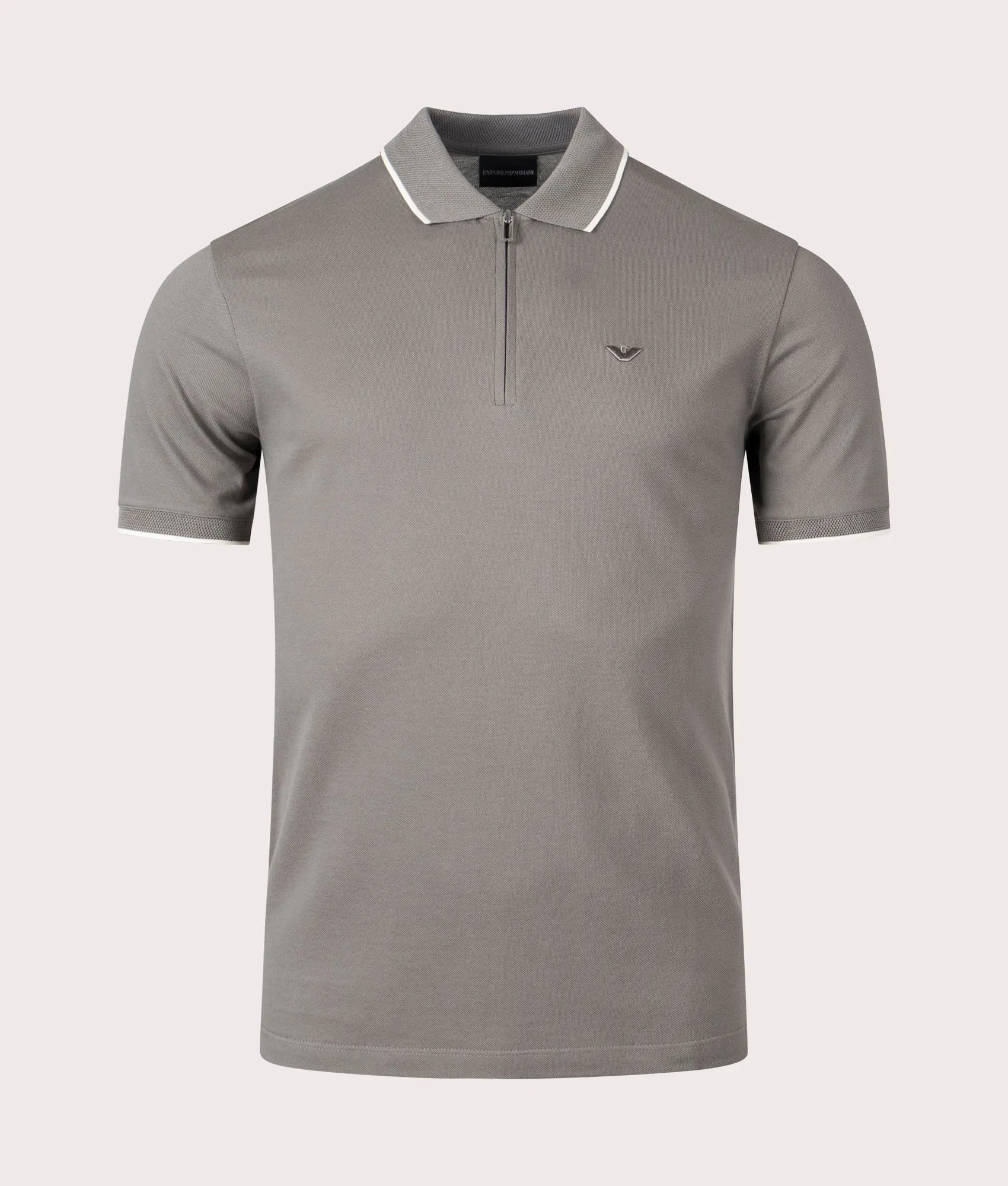 Quarter Zip Tipped Polo Shirt