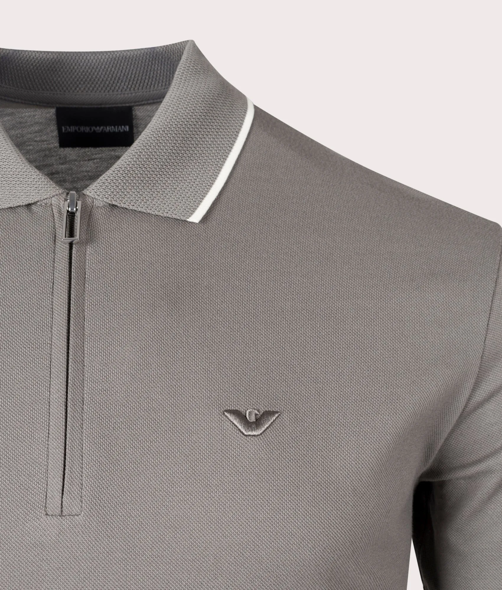 Quarter Zip Tipped Polo Shirt