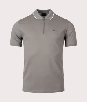 Quarter Zip Tipped Polo Shirt