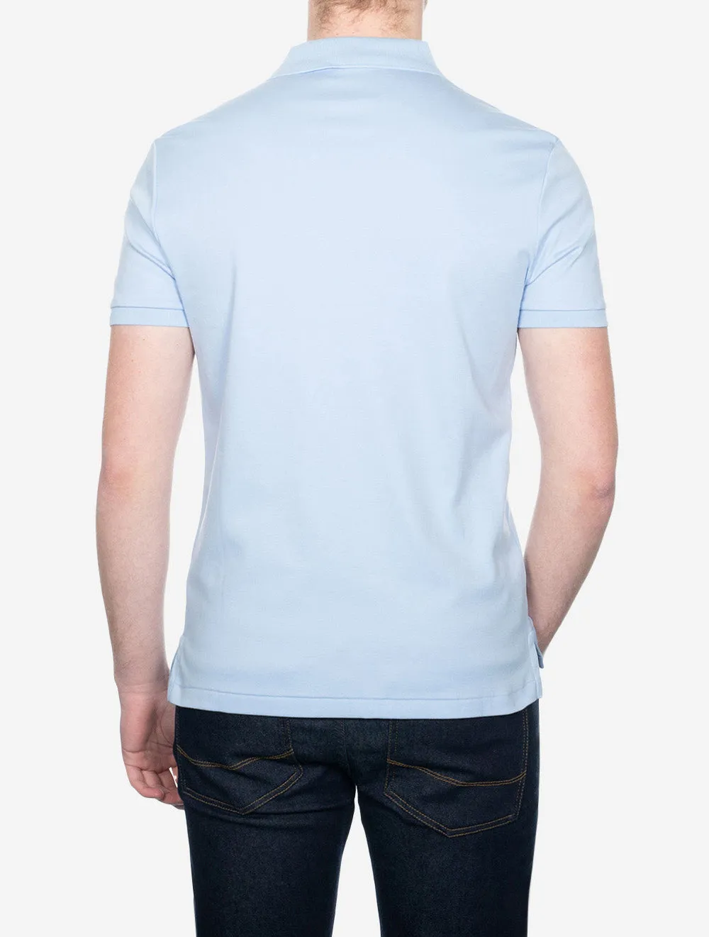 Slim Fit Pima Short Sleeve Polo Blue