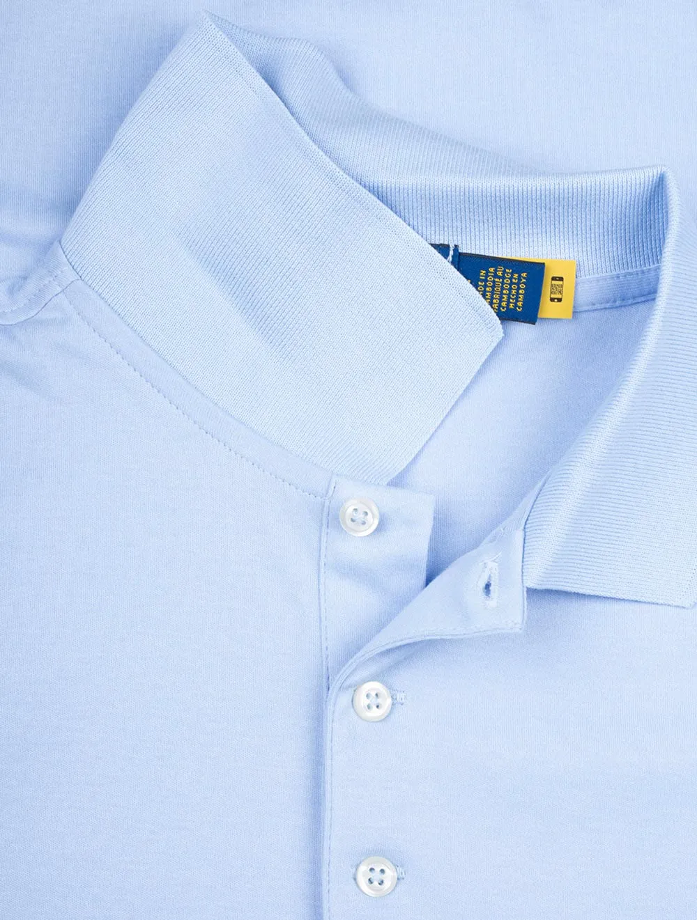 Slim Fit Pima Short Sleeve Polo Blue