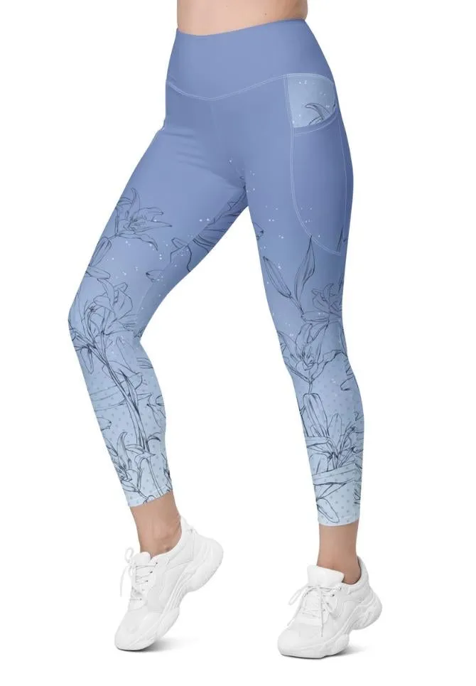 Soft Lilies Leggings With Pockets