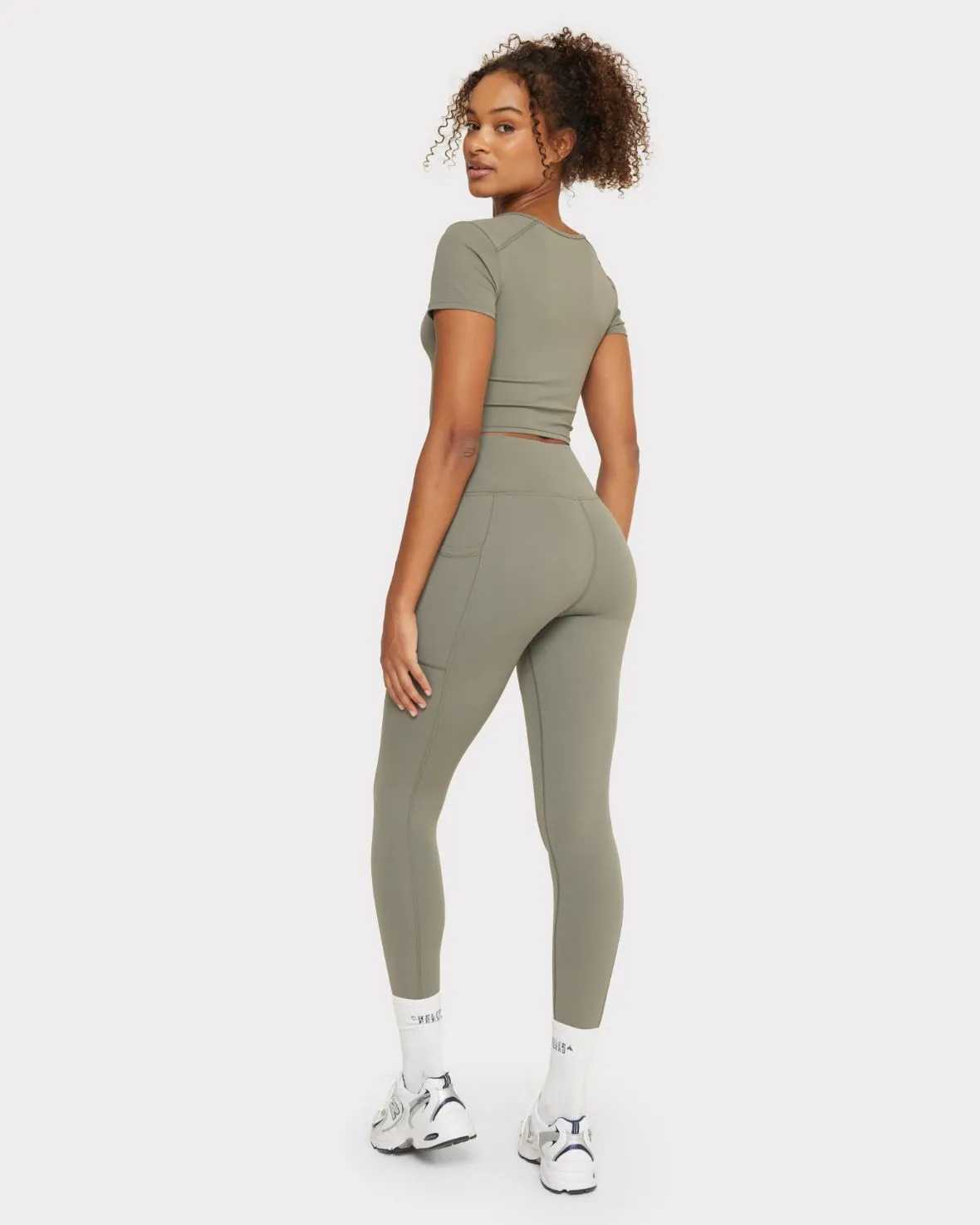 Soft   Stretch High-Rise Leggings - Sage