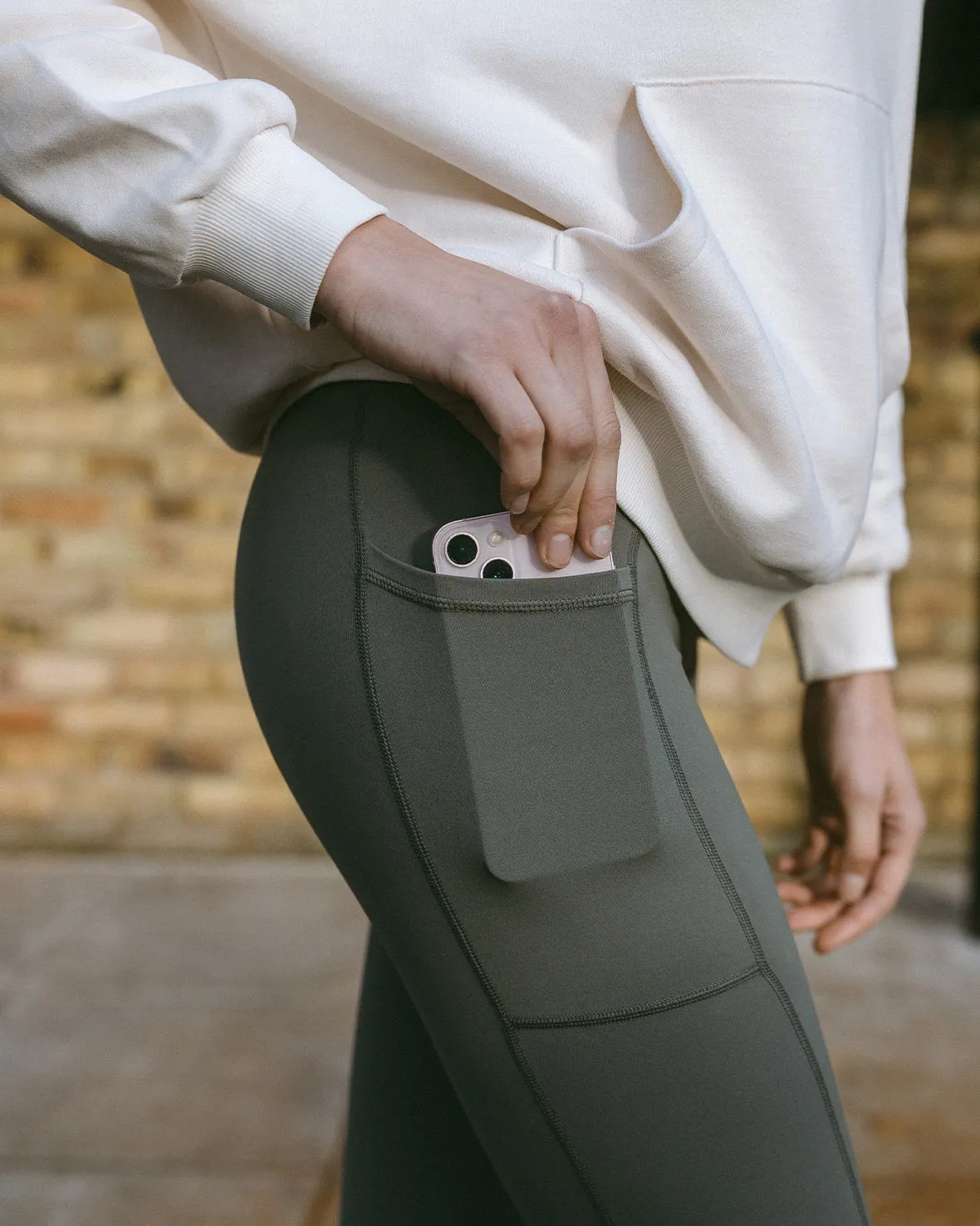 Soft   Stretch High-Rise Leggings - Sage