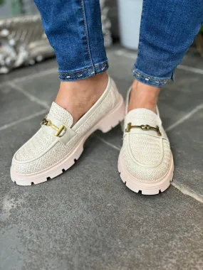 Stone Weaved Chain Loafer