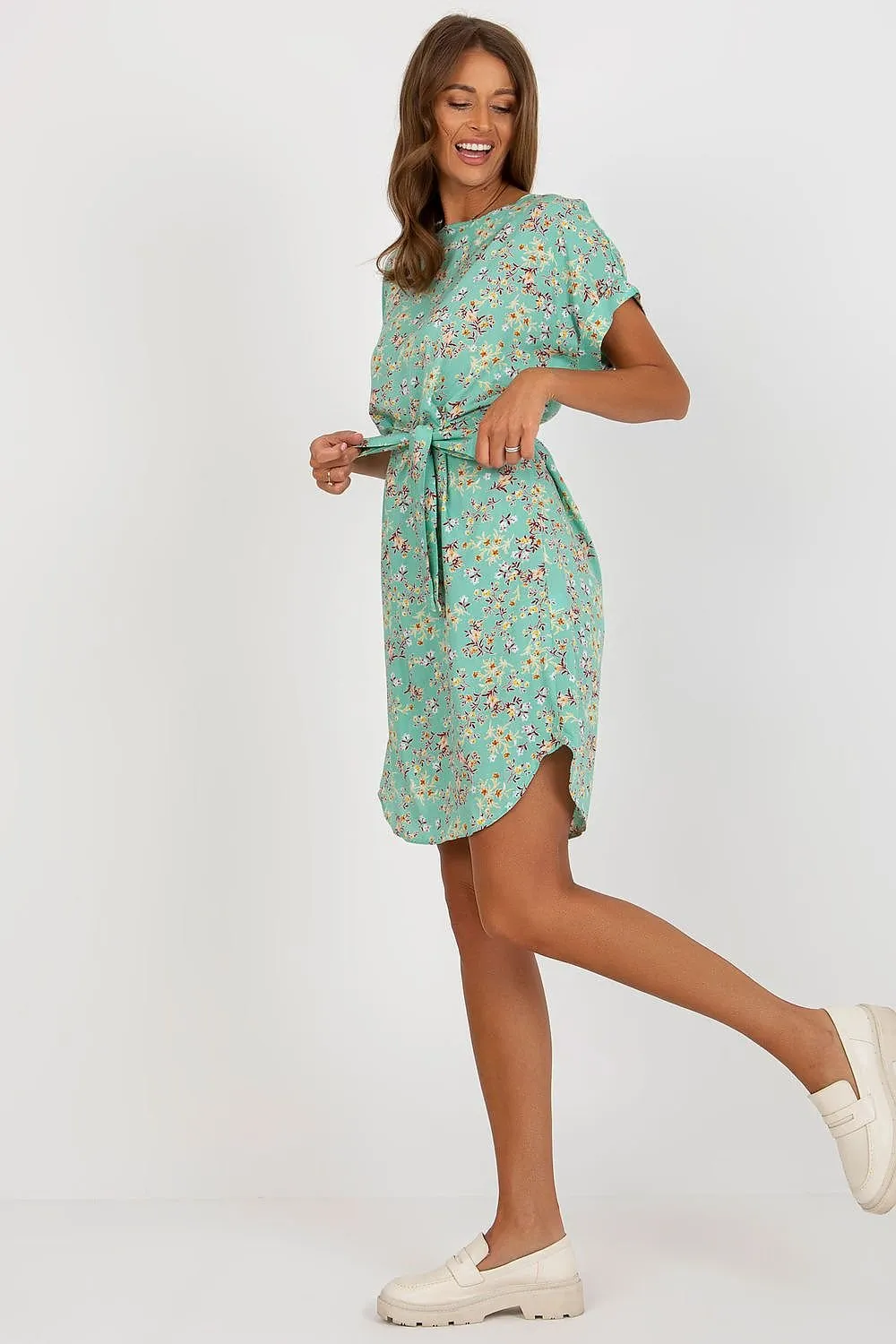 Sunshine Petals Tie-Waist Dress