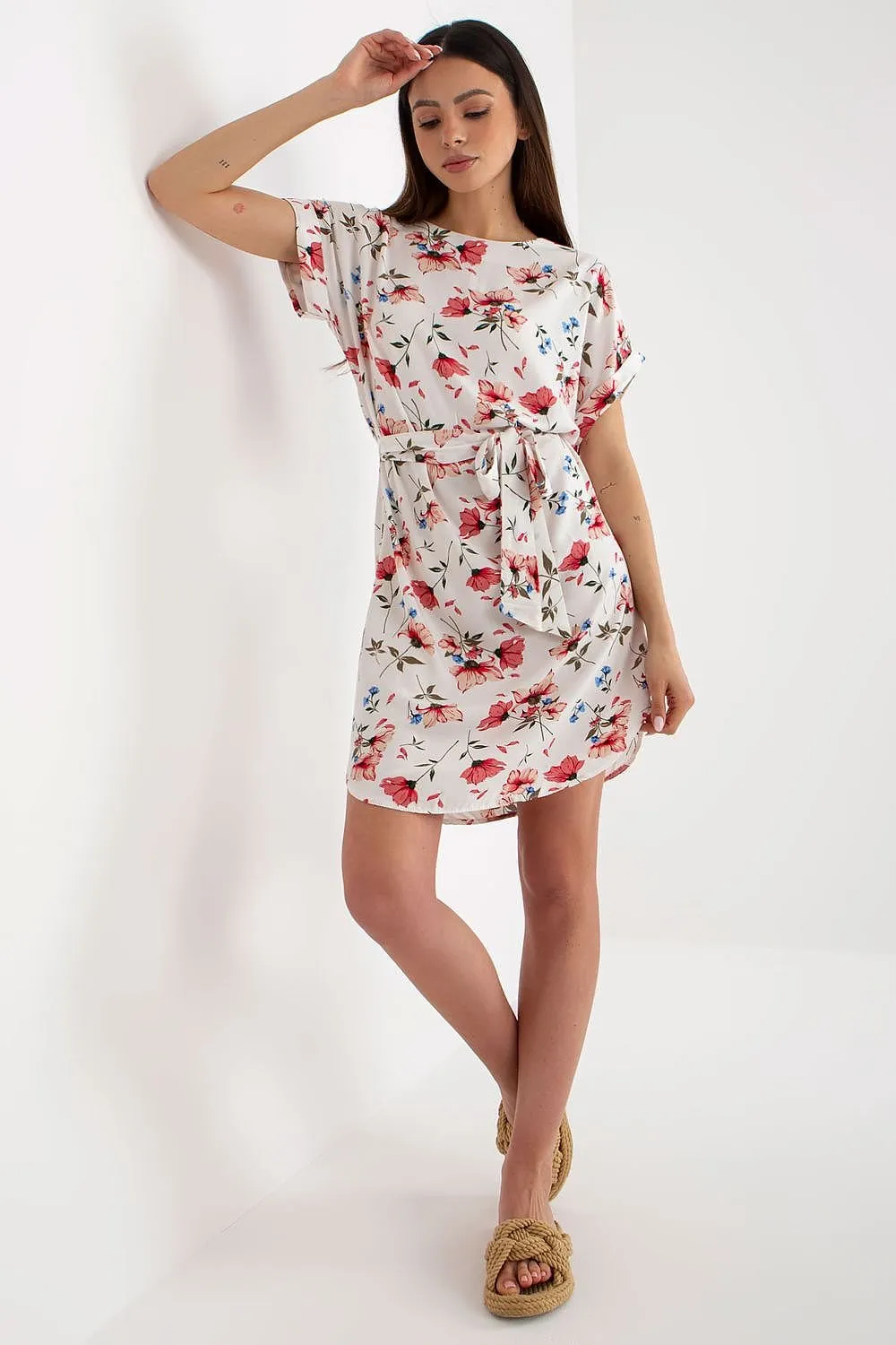 Sunshine Petals Tie-Waist Dress