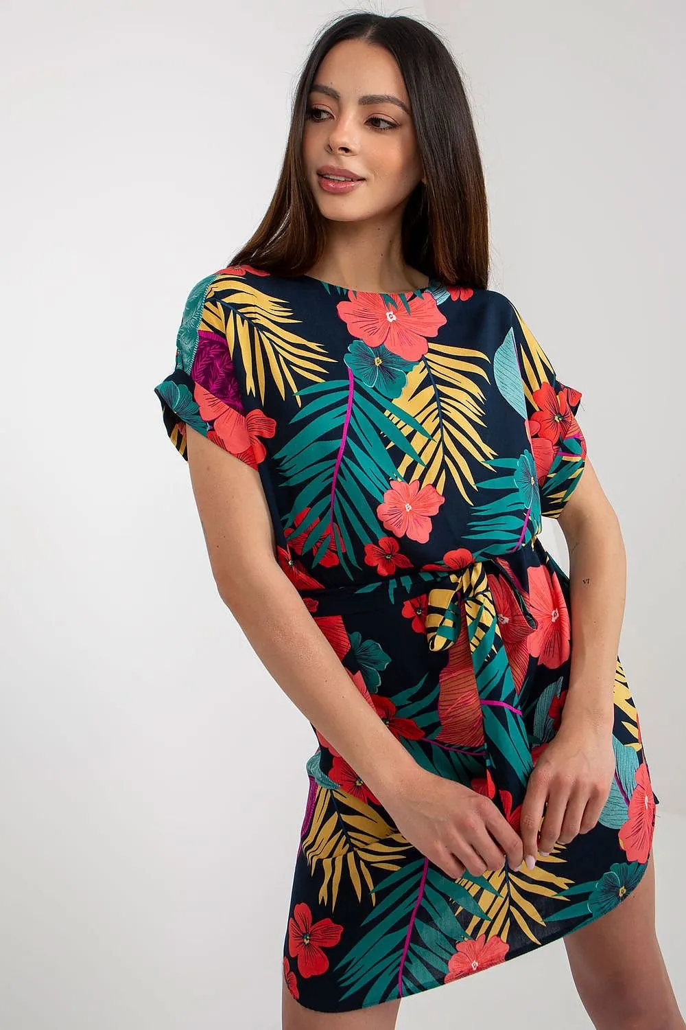 Sunshine Petals Tie-Waist Dress