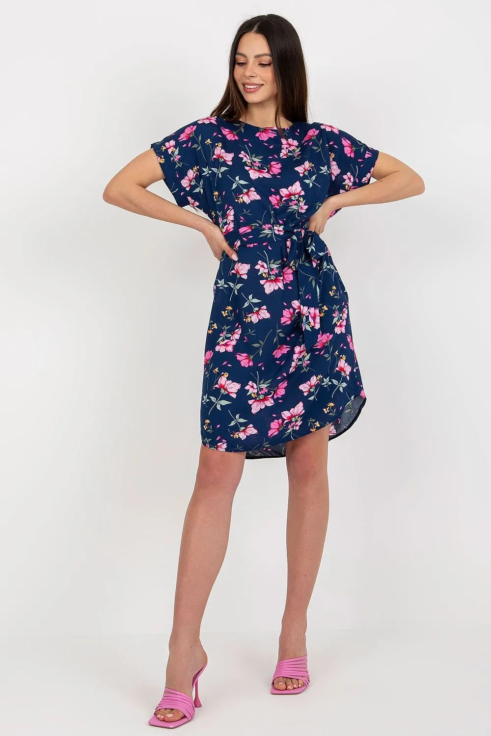 Sunshine Petals Tie-Waist Dress