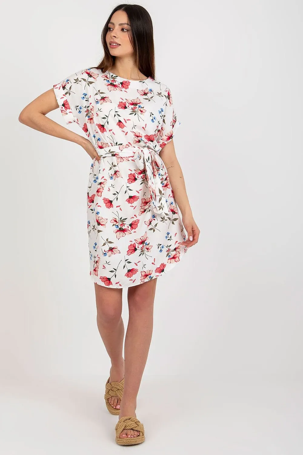 Sunshine Petals Tie-Waist Dress