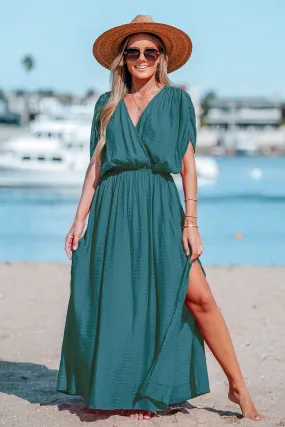 Surplice Neck Maxi Dress