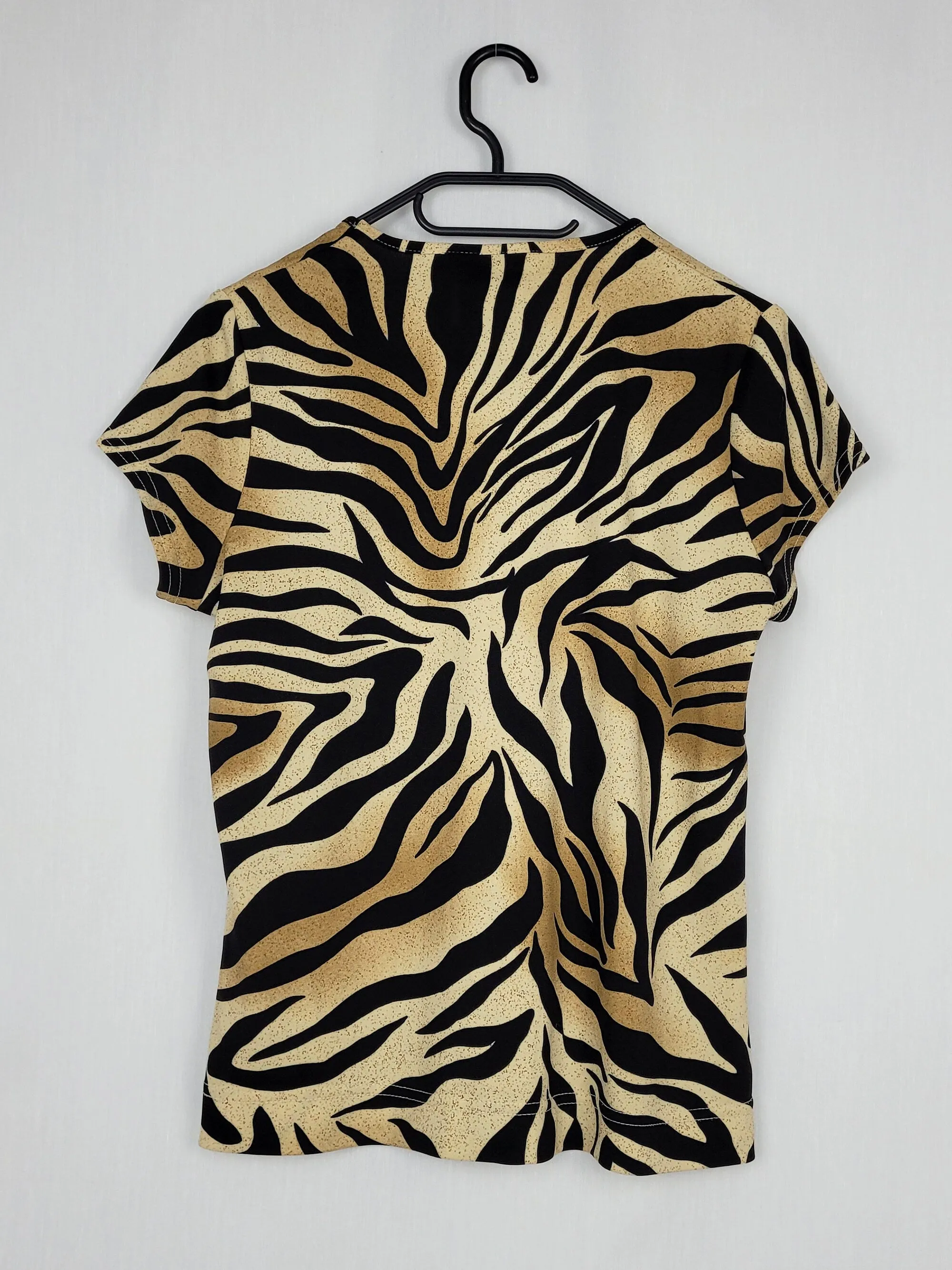 Vintage 90s animal print minimalist top blouse