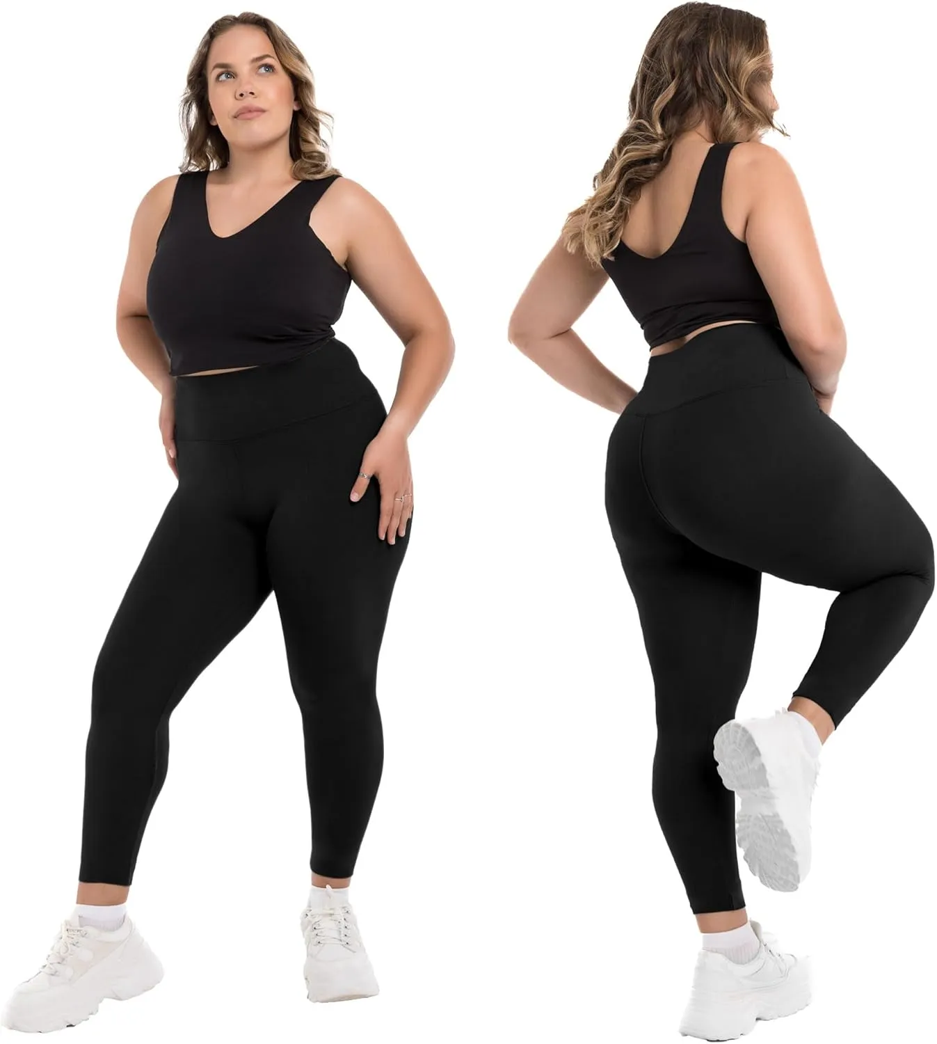 Walifrey High Waist Plus Size Leggings for Women, Buttery Soft Plus Size Leggings