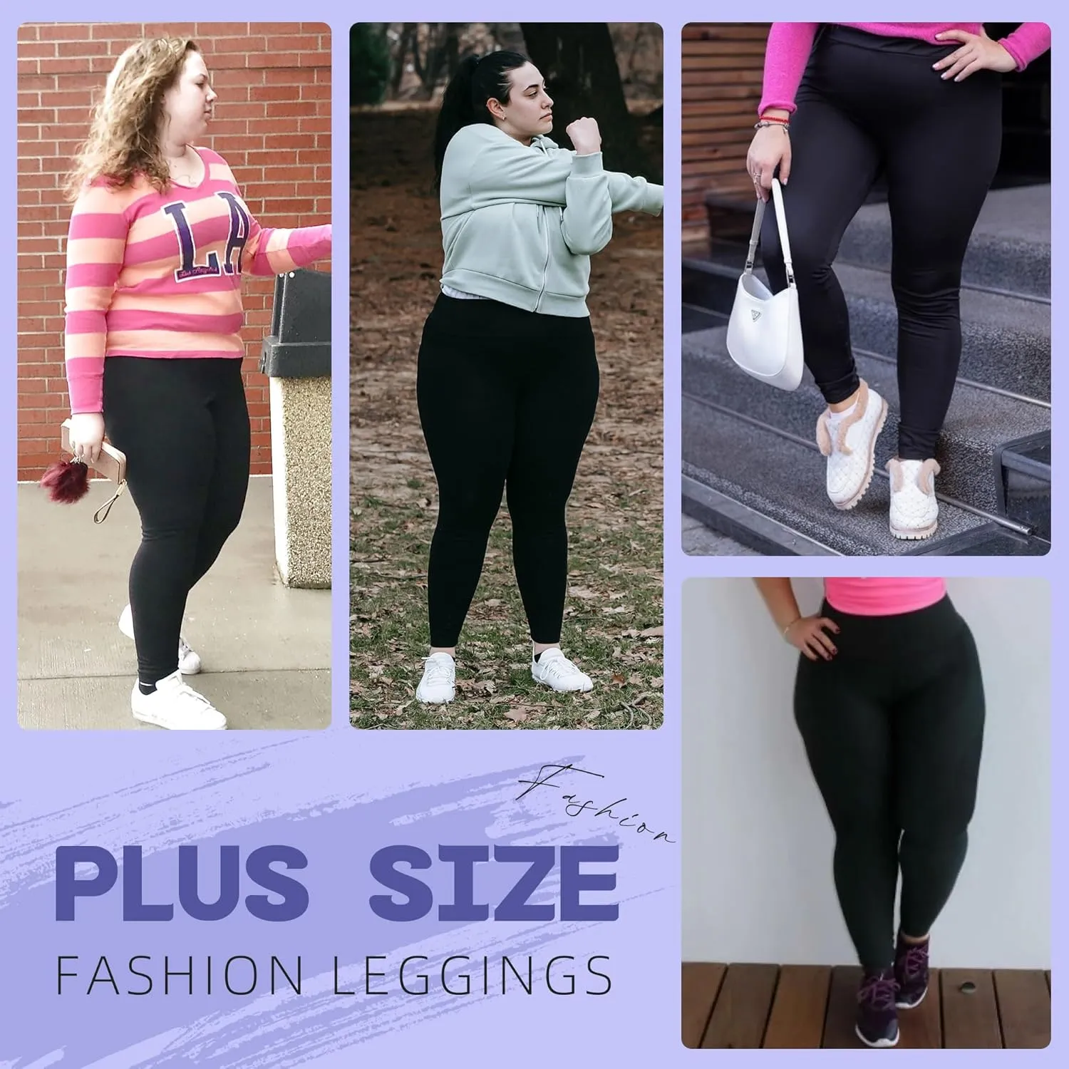 Walifrey High Waist Plus Size Leggings for Women, Buttery Soft Plus Size Leggings