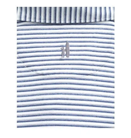 Warwick Striped Featherweight Performance Polo in Seal by Johnnie-O
