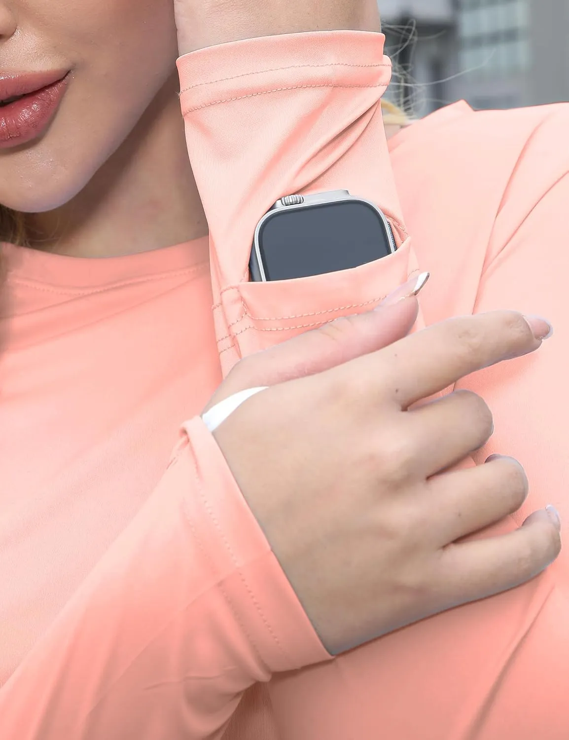 Women's Sun Shirts UPF 50  Protection Shirts Rash Guard Long Sleeve Sun SPF Workout Tops Shirt for Swim Beach Running