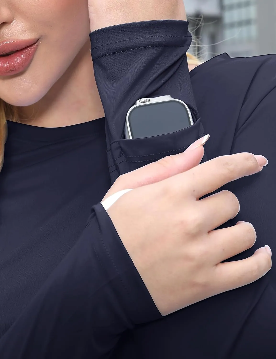 Women's Sun Shirts UPF 50  Protection Shirts Rash Guard Long Sleeve Sun SPF Workout Tops Shirt for Swim Beach Running