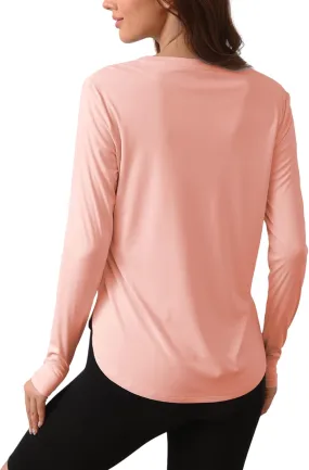 Women's Sun Shirts UPF 50  Protection Shirts Rash Guard Long Sleeve Sun SPF Workout Tops Shirt for Swim Beach Running