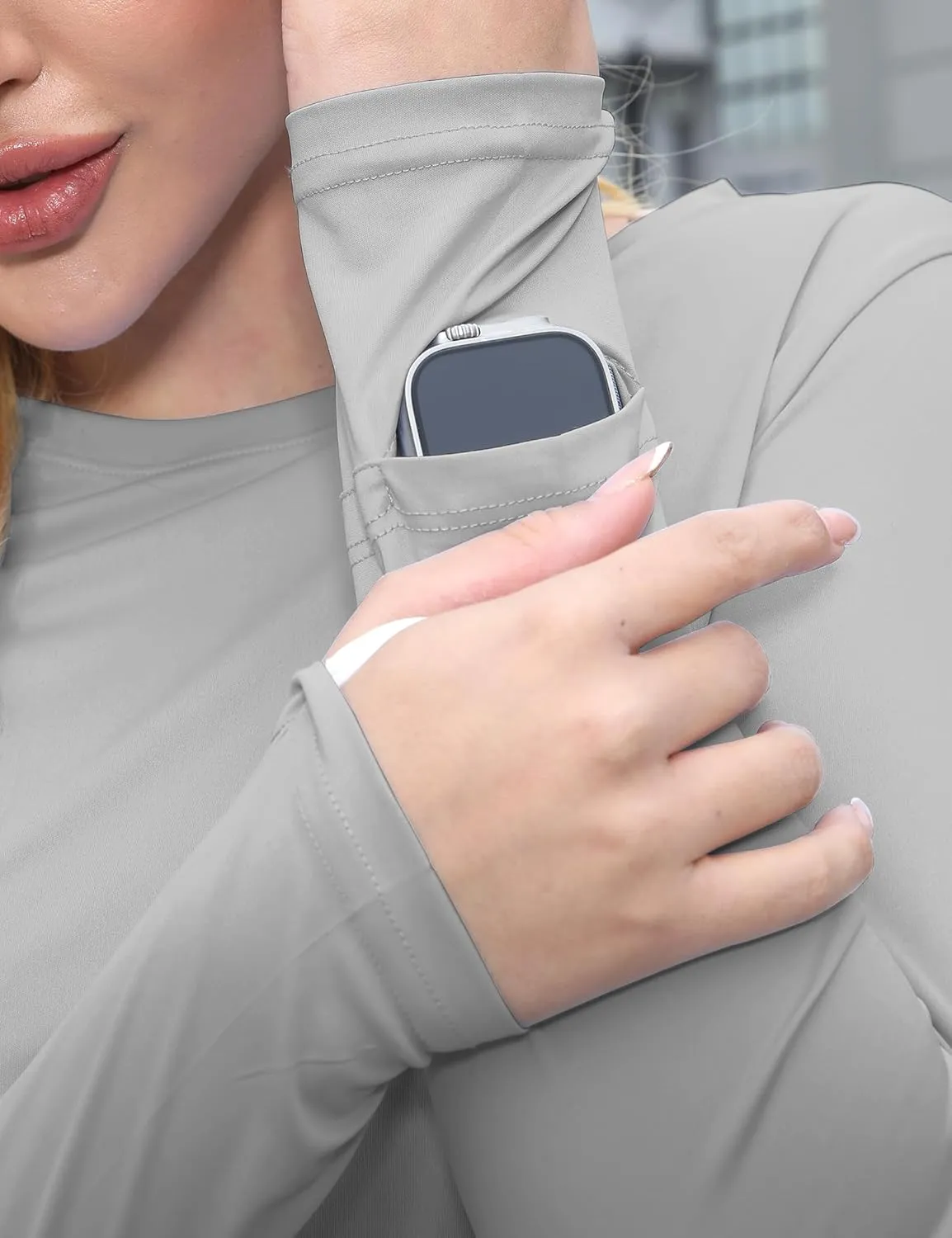 Women's Sun Shirts UPF 50  Protection Shirts Rash Guard Long Sleeve Sun SPF Workout Tops Shirt for Swim Beach Running