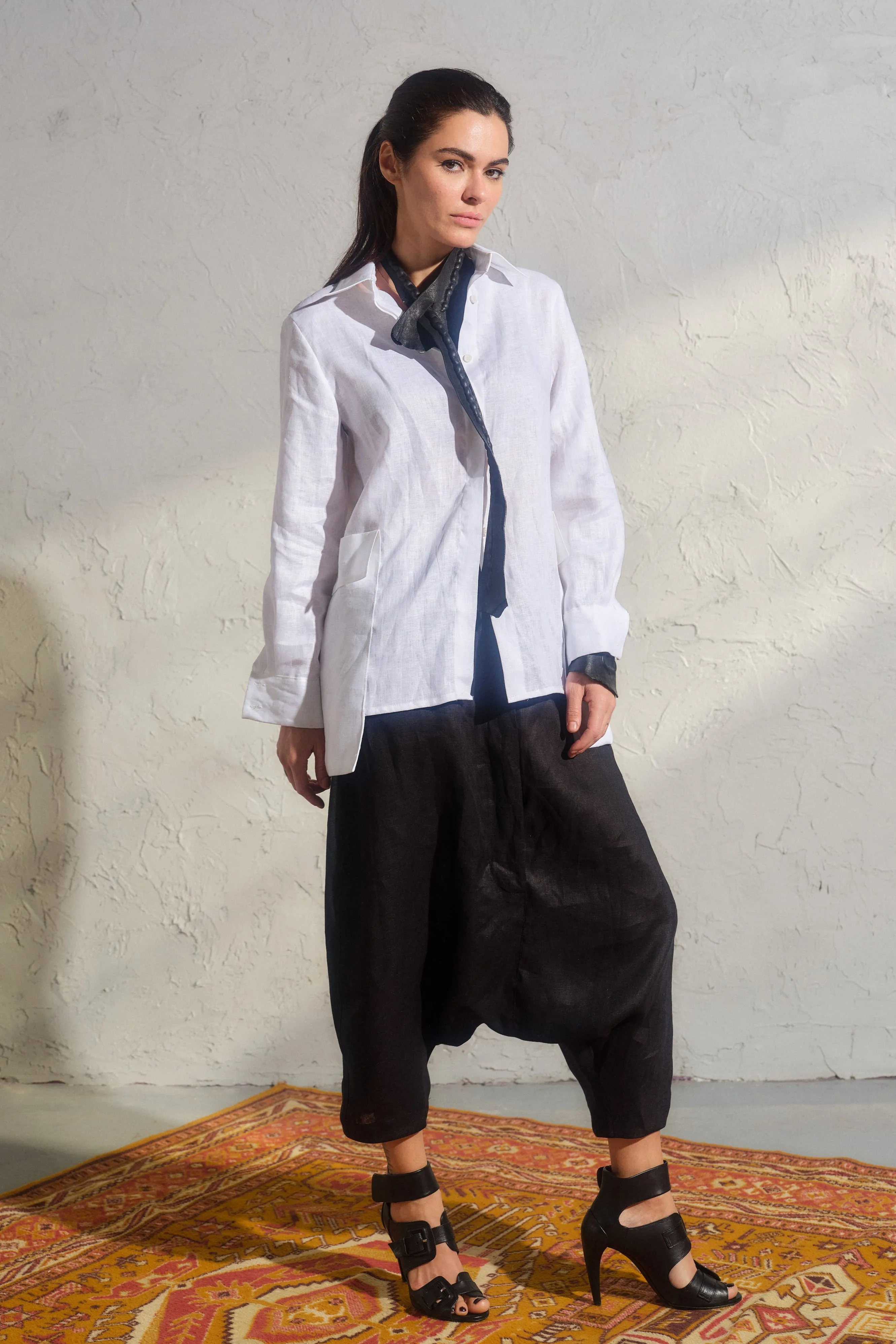 Women's White Linen Shirt