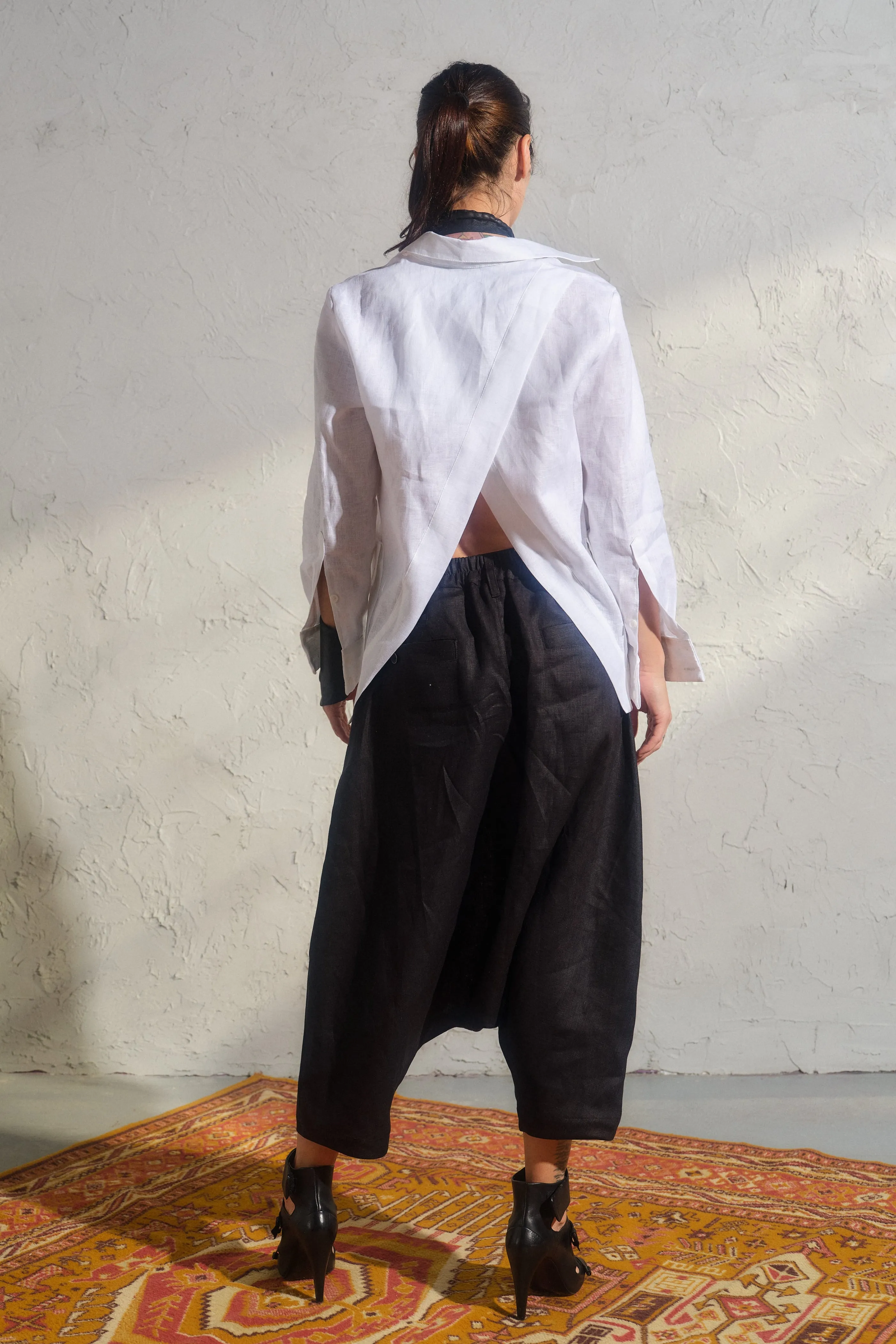 Women's White Linen Shirt