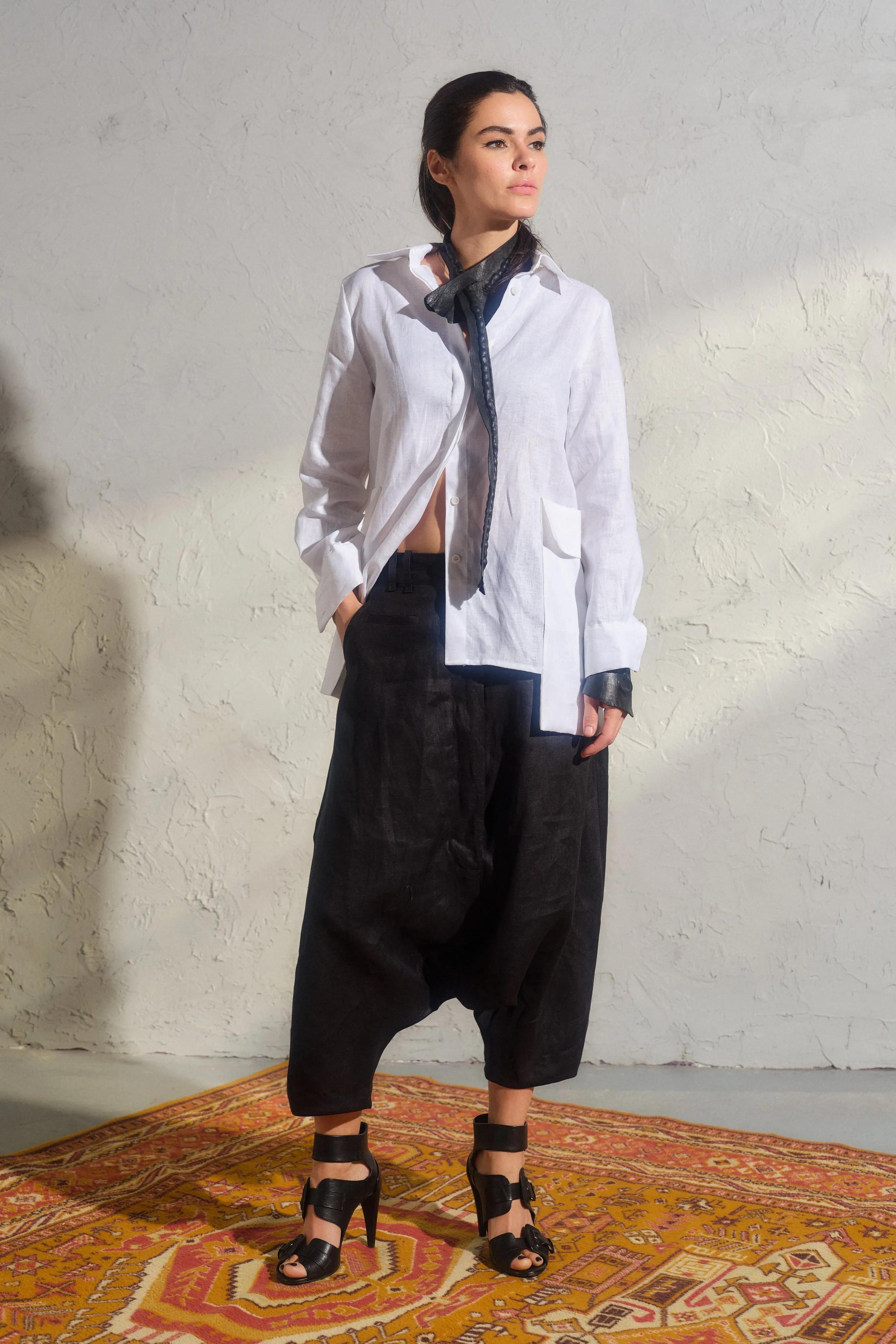Women's White Linen Shirt