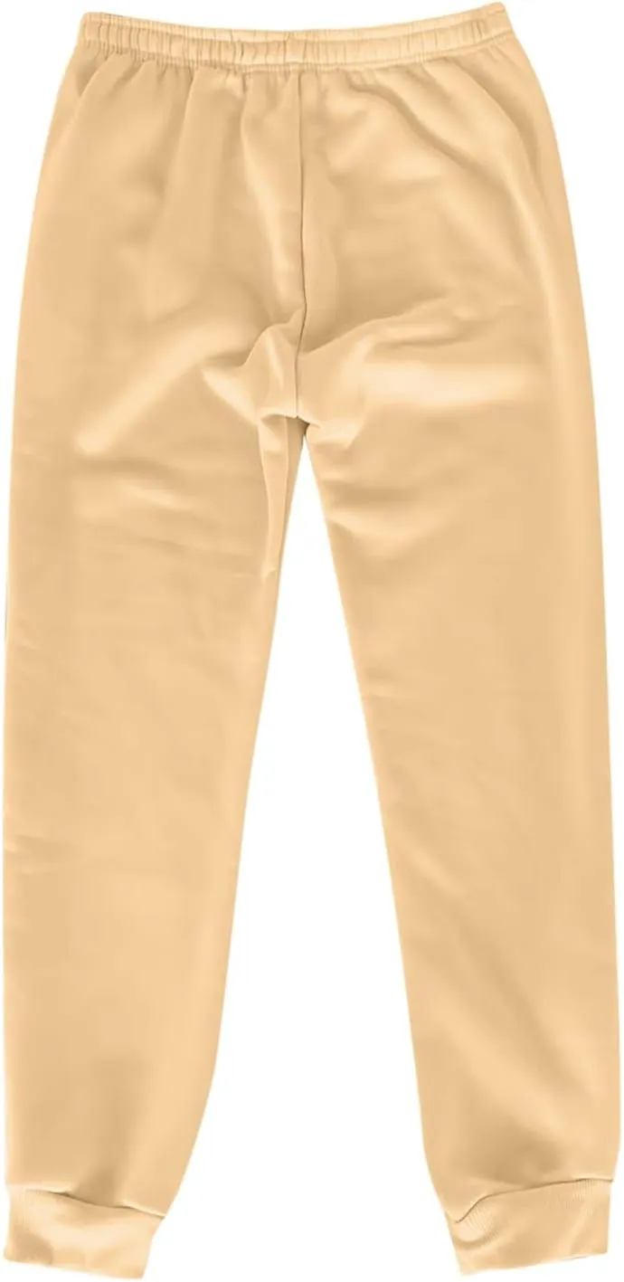 Women's Wide Leg Sweatpants Elastic High Waisted Fleece Baggy Joggers Casual Comfy Workout Lounge Yoga Pants Pockets