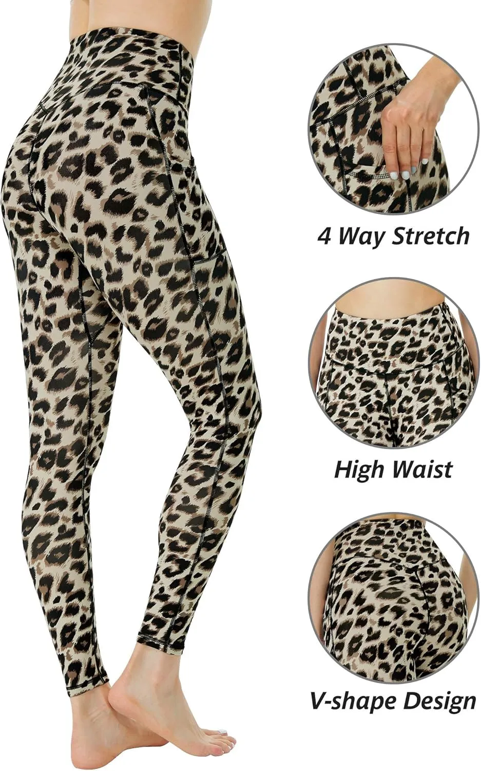 Workout Leggings for Women High Waisted Leggings 7/8 Length Soft Yoga Pants with Pockets